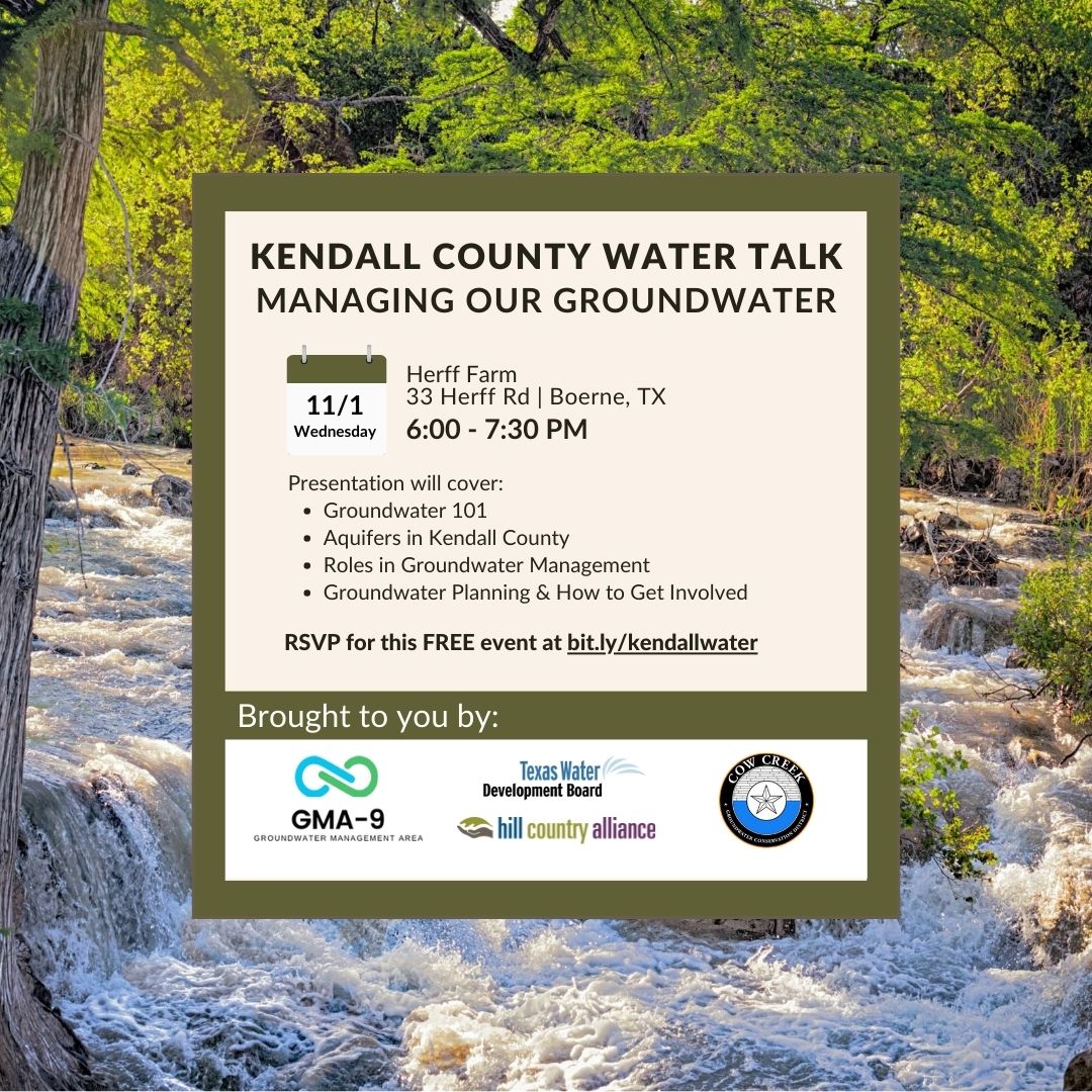 Boerne Kendall County Water Talk Managing Our Groundwater BCRAGD